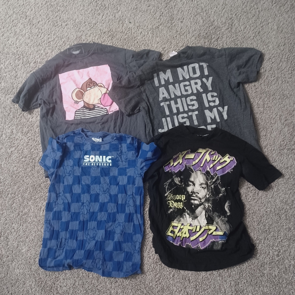 Kids Graphic T-Shirts - Gray, Black, and Blue